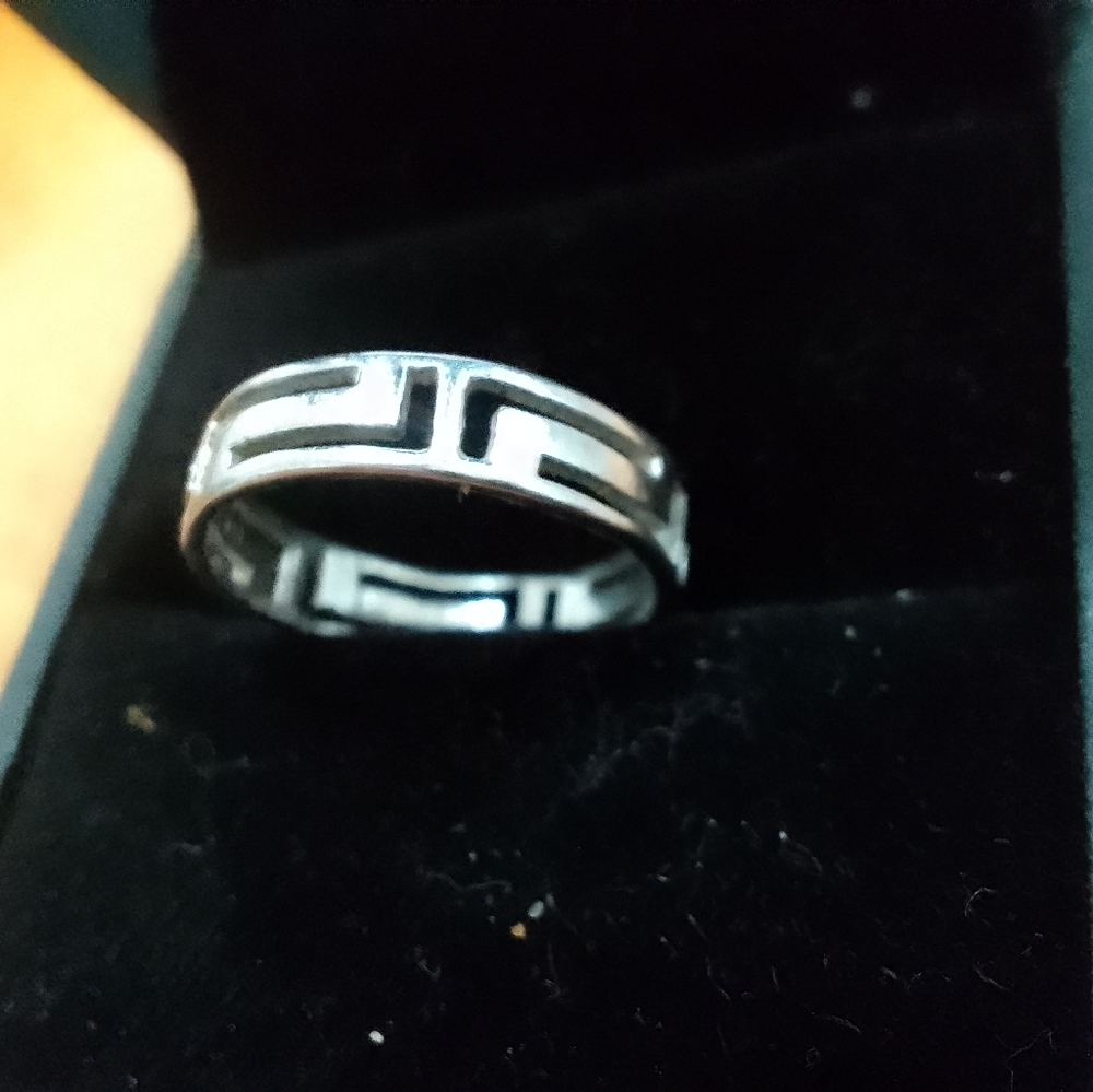 Vintage 925 sterling silver handmade  ring, size 6-6.75